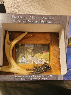 Fir Root Deer Antler 4x6 Picture Frame